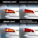 V2 3D Clear Red LED Sequential Tail Lights Fit For Lexus ISF IS250 IS350 2005-2013 TL-LX028LS - Machter
