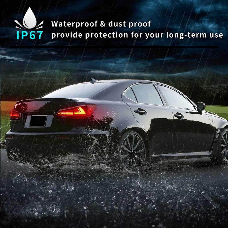 V2 3D Clear Red LED Sequential Tail Lights Fit For Lexus ISF IS250 IS350 2005-2013 TL-LX028LS - Machter
