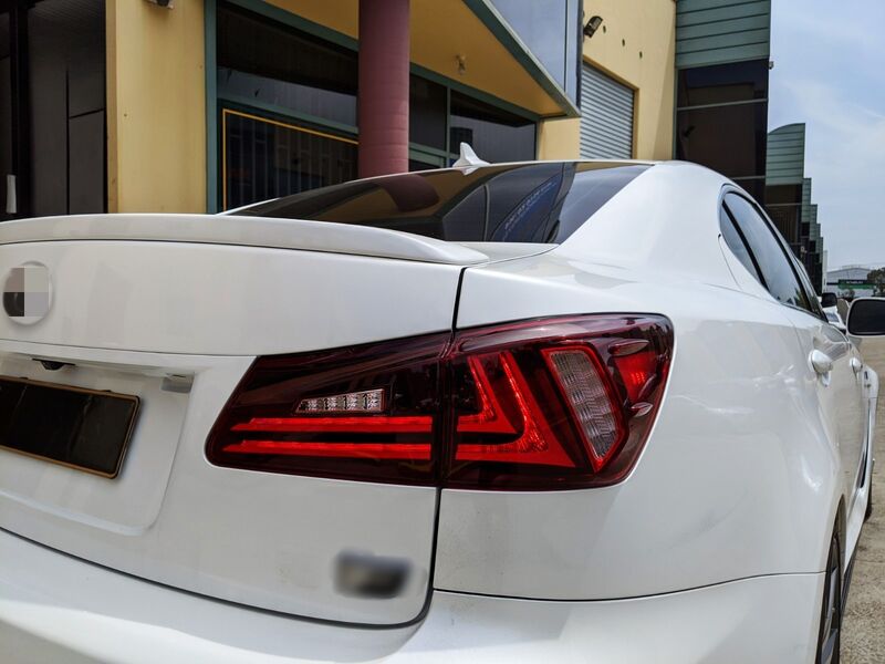 Clear Red LED Light Bar Tail Lights Fit For Lexus ISF IS250 IS350 2005-2013 TL-LX031LS - Machter