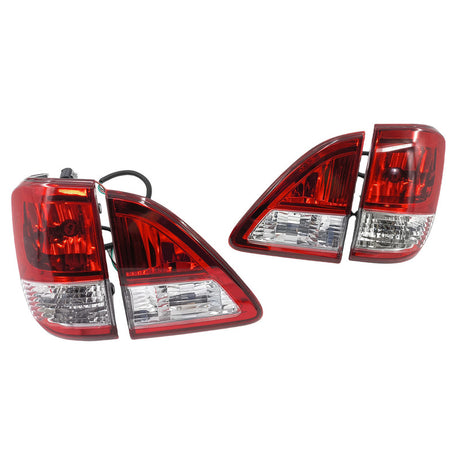 4 Pieces Outer + Inner Rear Tail Lights Brake Lamp Fit For Mazda BT-50 2015-2020 - Machter