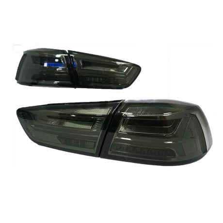 Smoke LED Dynamic Tail Lights Fit For Mitsubishi Lancer CJ EVO X VRX 2007-2018 - Machter
