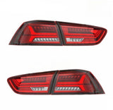 Clear Red LED Dynamic Tail Lights Fit For Mitsubishi Lancer CJ EVO X VRX 2007-2018 TL-MB022LS - Machter