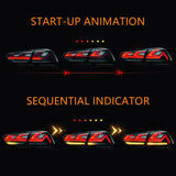 Clear Red 3D V3 LED Tail Lights Fit For Mitsubishi Lancer CJ EVO X VRX 2007-2018 TL-MB031LS - Machter