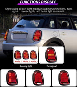Clear Red LED Sequential Signal Tail Lights Fit For Mini Cooper F55/56/57 2014-2021 TL-MIN001LS - Machter