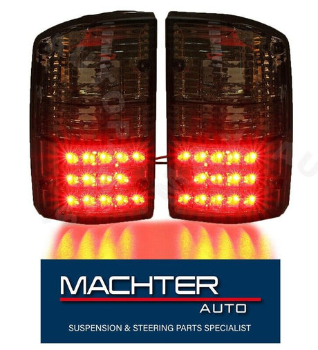 Pair Smoked LED Tail Light Lamps Fit For Nissan Patrol GQ 1&2 Series 1988-1997 - Machter