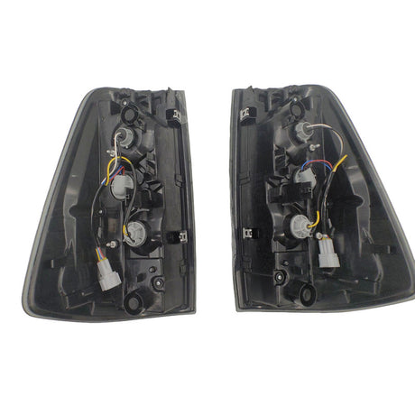 Pair Smoked Black Tail Lights With Bulbs Fit For Nissan Navara NP300 D23 2015-2022 - Machter