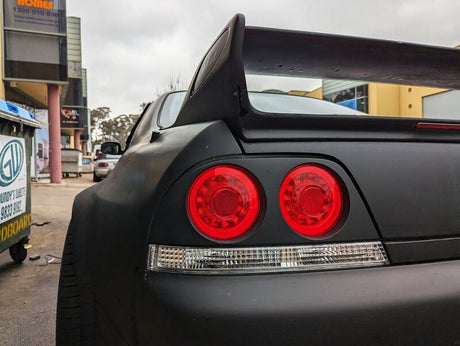 78 Works Fiber Ring LED Taillights Fit For Nissan Skyline R33 GTR GTS25T GTST 1993-1998 - Machter