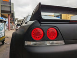 78 Works Fiber Ring LED Taillights Fit For Nissan Skyline R33 GTR GTS25T GTST 1993-1998 TL-NS022LS - Machter