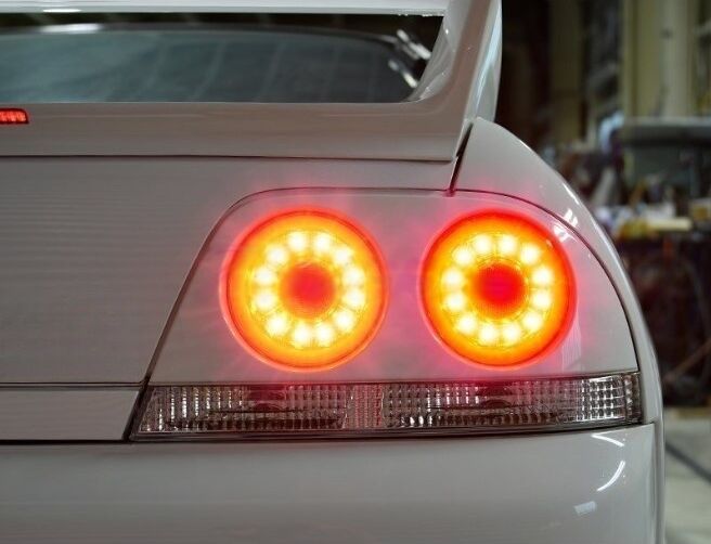 78 Works Fiber Ring LED Taillights Fit For Nissan Skyline R33 GTR GTS25T GTST 1993-1998 TL-NS022LS - Machter