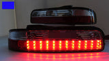 Clear Red LED Tail Lights Fit For Nissan Silvia S13 DMAX 1989-1994 TL-NS026LS - Machter
