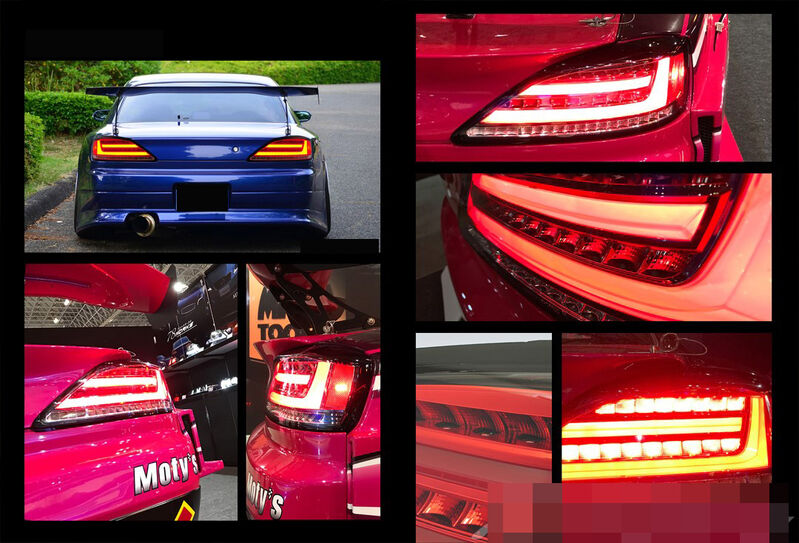 Black Edition Sequential LED Tail Lights Fit For Nissan 200SX S15 Silvia Spec R 1999-2002 TL-NS029LS - Machter
