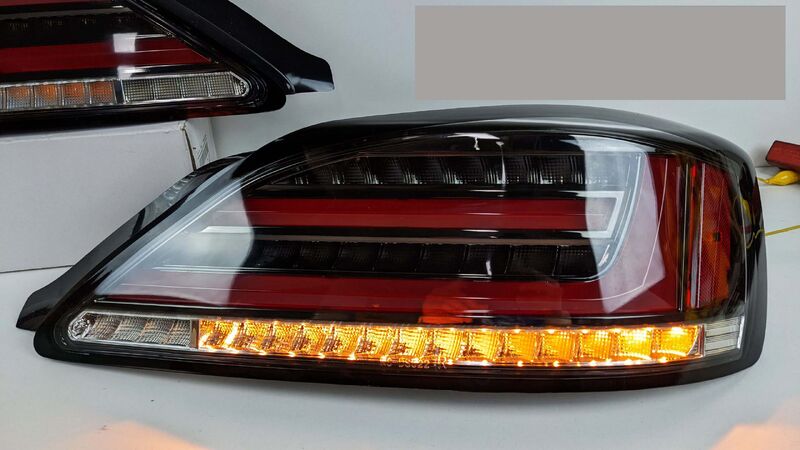 Black Fiber Sequential LED Tail Lights Fit For Nissan 200SX S15 Silvia Spec R 1999-2002 TL-NS030LS - Machter