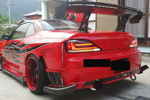 Black Fiber Sequential LED Tail Lights Fit For Nissan 200SX S15 Silvia Spec R 1999-2002 TL-NS030LS - Machter
