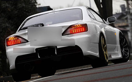 Yashio Factory Black Dynamic LED Tail Lights Fit For Nissan Silvia 200SX S15 Spec R 1999-2002 - Machter