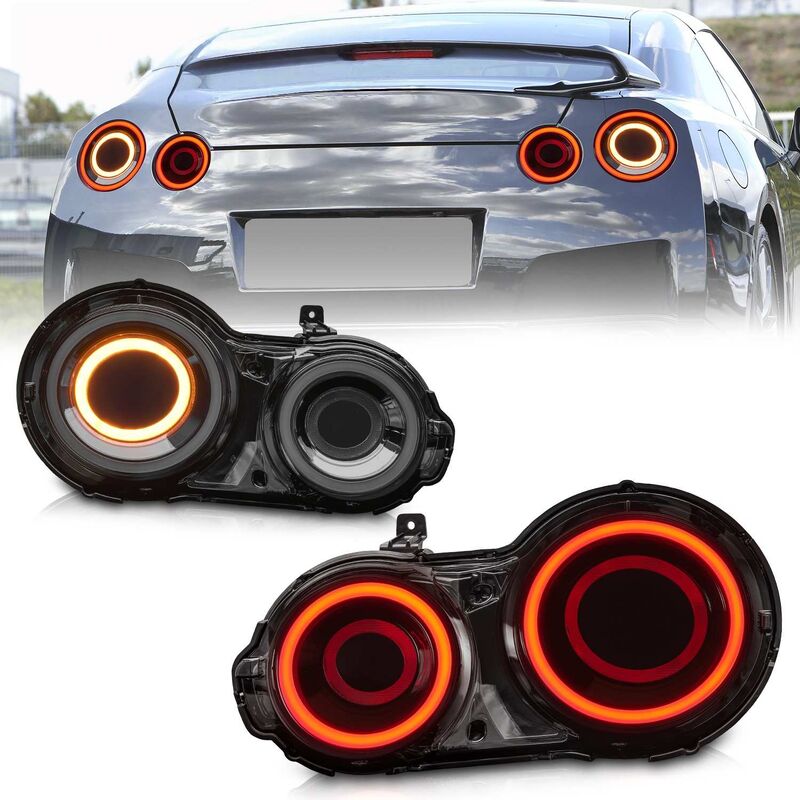 HRS Smoke 3D LED Taillights Fit For Nissan GTR R35 â€“ The Elite Series 2007-2024 TL-NS046LS - Machter