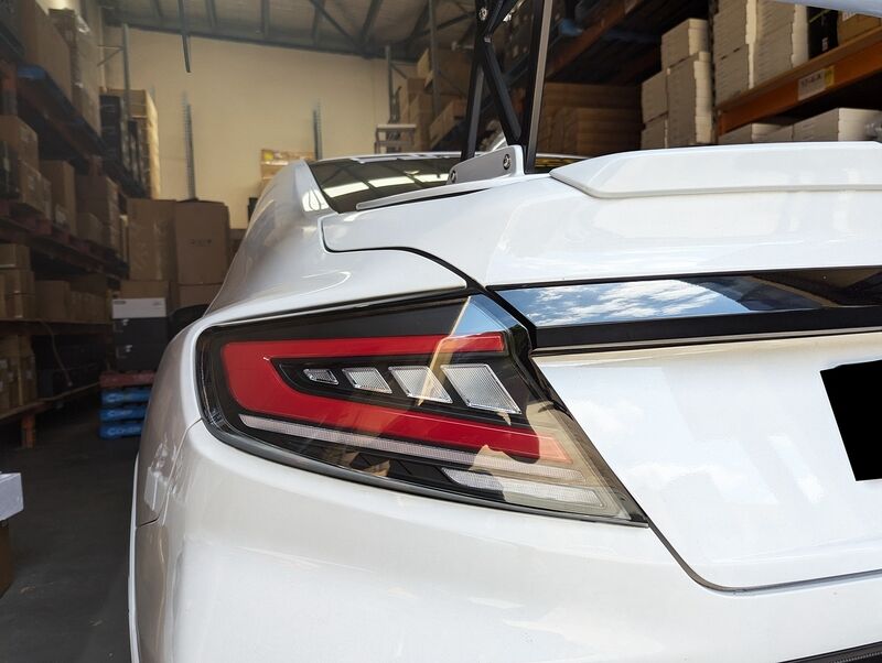 V2 Black Red LED Dynamic Tail Lights Fit For Subaru WRX VB 2022-2024 TL-SB022LS - Machter