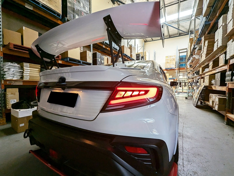 V2 Black Red LED Dynamic Tail Lights Fit For Subaru WRX VB 2022-2024 TL-SB022LS - Machter