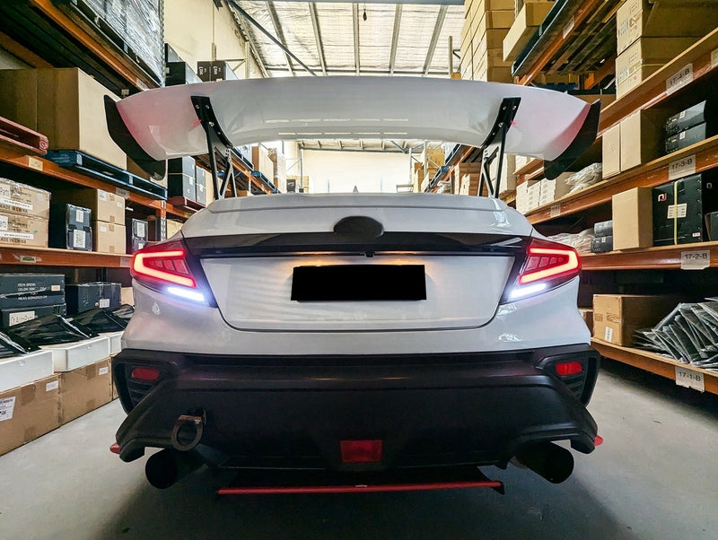 V2 Black Red LED Dynamic Tail Lights Fit For Subaru WRX VB 2022-2024 TL-SB022LS - Machter