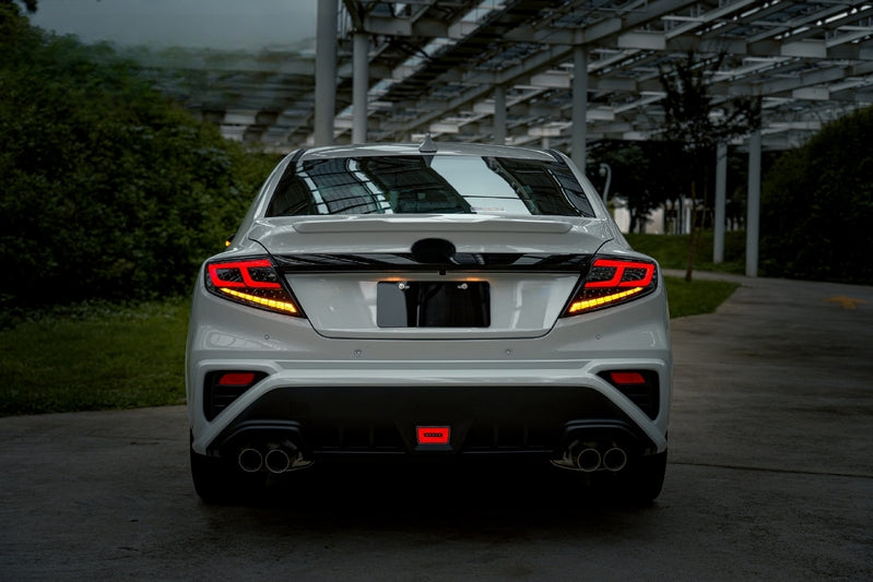 Black Red Full LED Dynamic Tail Lights Fit For Subaru WRX VB 2022-2024 TL-SB024LS - Machter