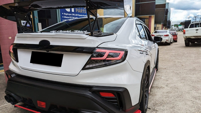 Black With White Bar Full LED Dynamic Tail Lights Fit For Subaru WRX VB 2022-2024 TL-SB030LS - Machter