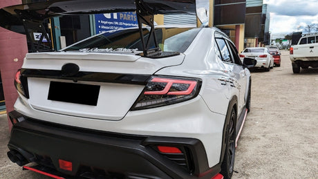 Black With White Bar Full LED Dynamic Tail Lights Fit For Subaru WRX VB 2022-2024 TL-SB030LS - Machter
