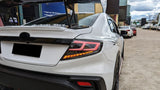 Black With White Bar Full LED Dynamic Tail Lights Fit For Subaru WRX VB 2022-2024 TL-SB030LS - Machter