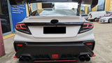 Black With White Bar Full LED Dynamic Tail Lights Fit For Subaru WRX VB 2022-2024 TL-SB030LS - Machter