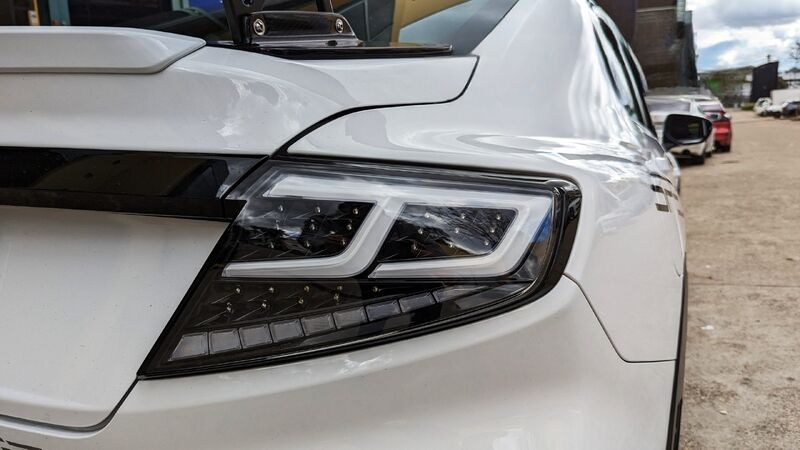 Black With White Bar Full LED Dynamic Tail Lights Fit For Subaru WRX VB 2022-2024 TL-SB030LS - Machter