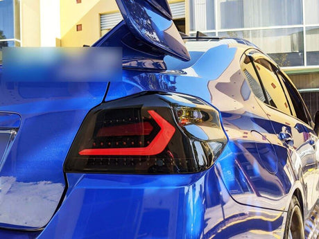 V5 Smoke Black Full LED Tail Lights Dynamic Indicator Fit For Subaru WRX STI 2015-2021 TL-SB036LS - Machter