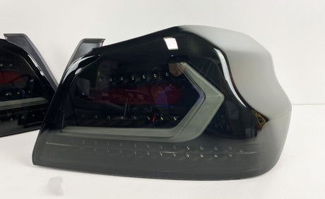 V5 Smoke Black Full LED Tail Lights Dynamic Indicator Fit For Subaru WRX STI 2015-2021 TL-SB036LS - Machter