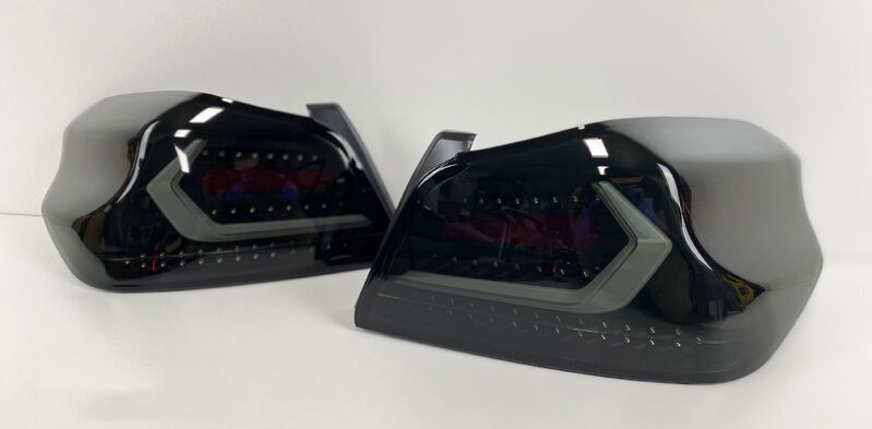 V5 Smoke Black Full LED Tail Lights Dynamic Indicator Fit For Subaru WRX STI 2015-2021 TL-SB036LS - Machter