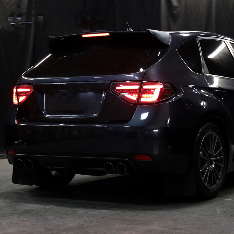 Spec D Black 3D LED Tail Light Dynamic Signal Fit For Subaru Impreza G3 WRX RS STI Hatchback TL-SB037LS - Machter
