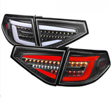 Spec D Black 3D LED Tail Light Dynamic Signal Fit For Subaru Impreza G3 WRX RS STI Hatchback TL-SB037LS - Machter