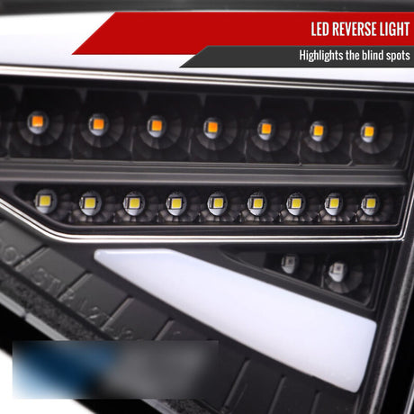 Spec D Black 3D LED Tail Light Dynamic Signal Fit For Subaru Impreza G3 WRX RS STI Hatchback - Machter