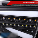 Spec D Black 3D LED Tail Light Dynamic Signal Fit For Subaru Impreza G3 WRX RS STI Hatchback TL-SB037LS - Machter