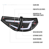 Spec D Black 3D LED Tail Light Dynamic Signal Fit For Subaru Impreza G3 WRX RS STI Hatchback TL-SB037LS - Machter