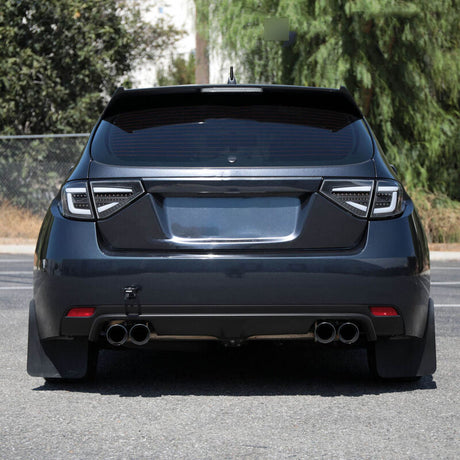 Spec D Black 3D LED Tail Light Dynamic Signal Fit For Subaru Impreza G3 WRX RS STI Hatchback - Machter