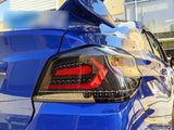 V5 Black Red Bar LED Tail Lights Dynamic Indicator Fit For Subaru WRX STI VA 2015-2021 TL-SB040LS - Machter