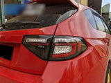Black (Red Bar) LED Tail Lights Dynamic Signal Fit For Subaru Impreza WRX RS STI Hatchback 2008-2013 TL-SB043LS - Machter