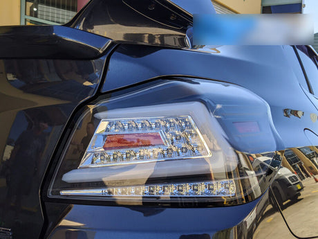 V4 Black LED Dynamic Tail Lights Fit For Subaru WRX STI VA 2015-2021 TL-SB044LS - Machter