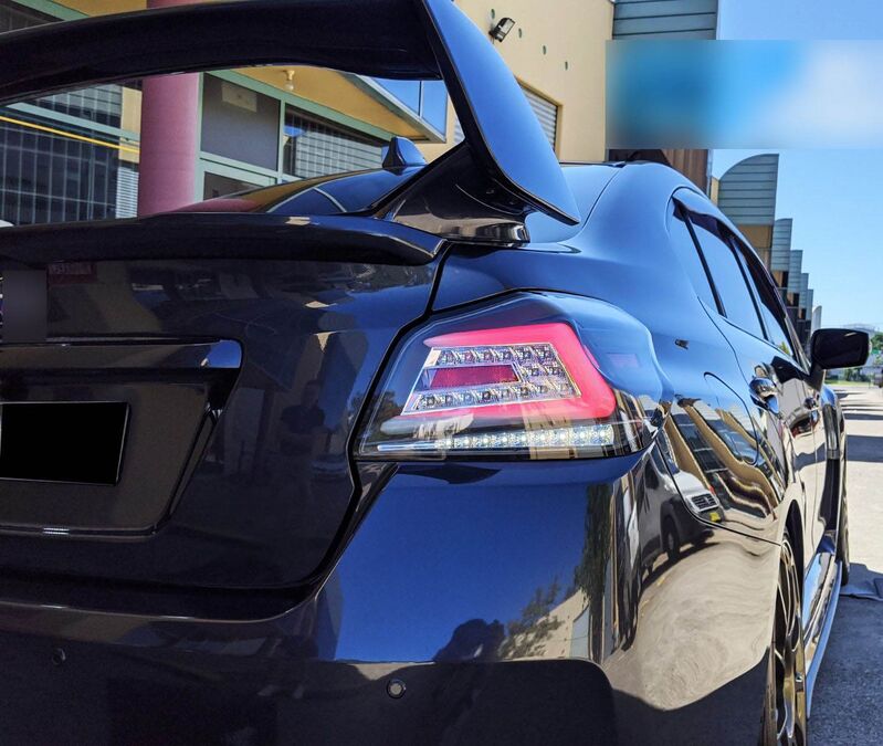 V4 Black LED Dynamic Tail Lights Fit For Subaru WRX STI VA 2015-2021 TL-SB044LS - Machter