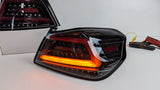 V4 Black Red LED Dynamic Tail Lights Fit For Subaru WRX STI VA 2015-2021 TL-SB050LS - Machter