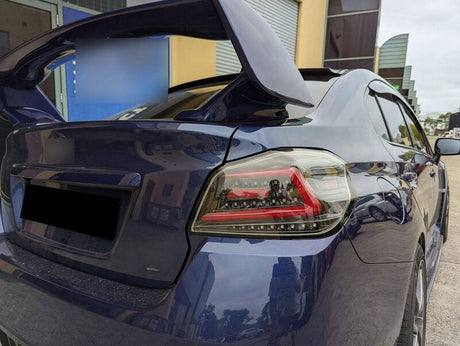 V4 Black Red LED Dynamic Tail Lights Fit For Subaru WRX STI VA 2015-2021 - Machter