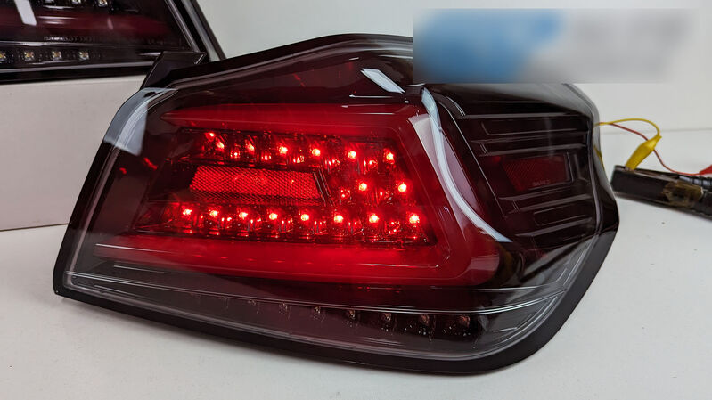 V4 Black Red LED Dynamic Tail Lights Fit For Subaru WRX STI VA 2015-2021 TL-SB050LS - Machter