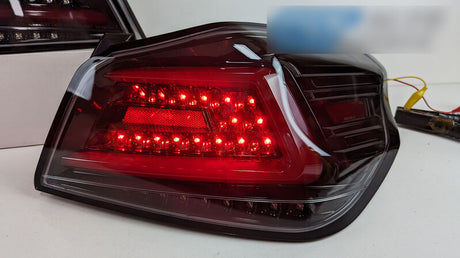 V4 Black Red LED Dynamic Tail Lights Fit For Subaru WRX STI VA 2015-2021 - Machter