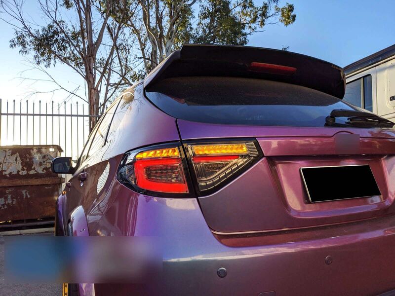 Black 3D LED Tail Light Dynamic Signal Fit For Subaru Impreza WRX RS STI Hatchback 2008-2013 TL-SB051LS - Machter