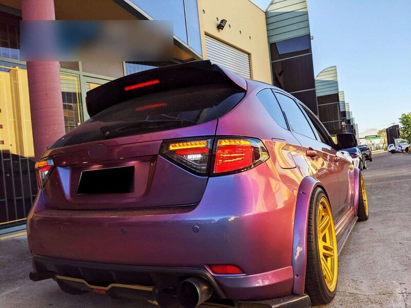 Black 3D LED Tail Light Dynamic Signal Fit For Subaru Impreza WRX RS STI Hatchback 2008-2013 TL-SB051LS - Machter
