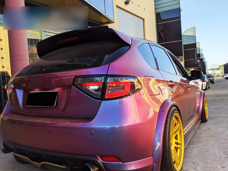 Black 3D LED Tail Light Dynamic Signal Fit For Subaru Impreza WRX RS STI Hatchback 2008-2013 TL-SB051LS - Machter