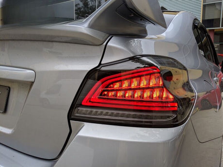 Black Full LED V3 Dynamic Indicator LED Tail Lights Fit For Subaru WRX STI VA 2015-2021 TL-SB057LS - Machter
