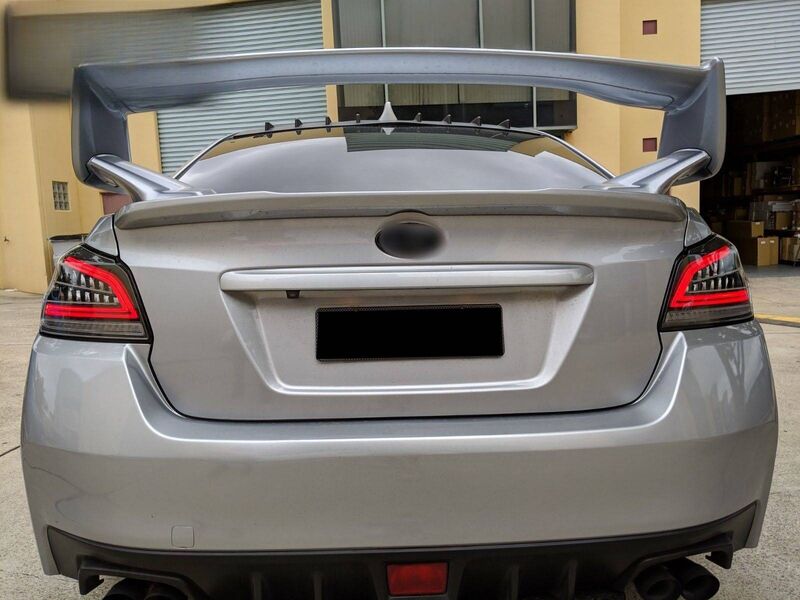 Black Full LED V3 Dynamic Indicator LED Tail Lights Fit For Subaru WRX STI VA 2015-2021 TL-SB057LS - Machter